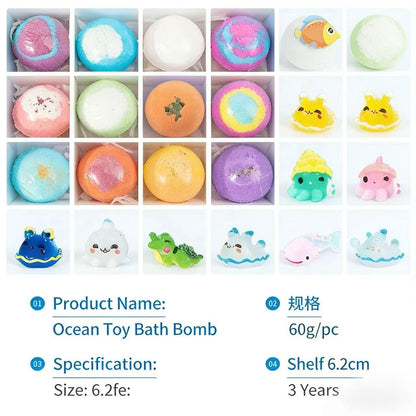 🛁🐣Bath Bombs For Kids – 12 Pack With Surprise Toys Inside