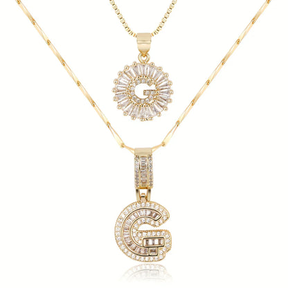 【LAST DAY 48% OFF】2 Pack - Initial Letter Pendant Necklaces
