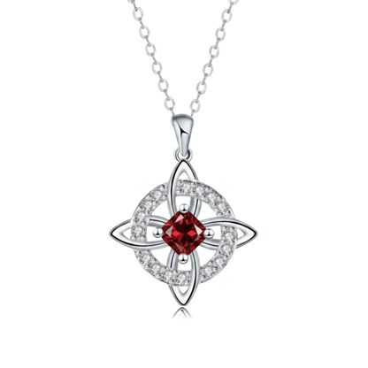 Mystical Birthstone Witches Knot Necklace – Natural Crystal🔮💞Protect Your Loved Ones