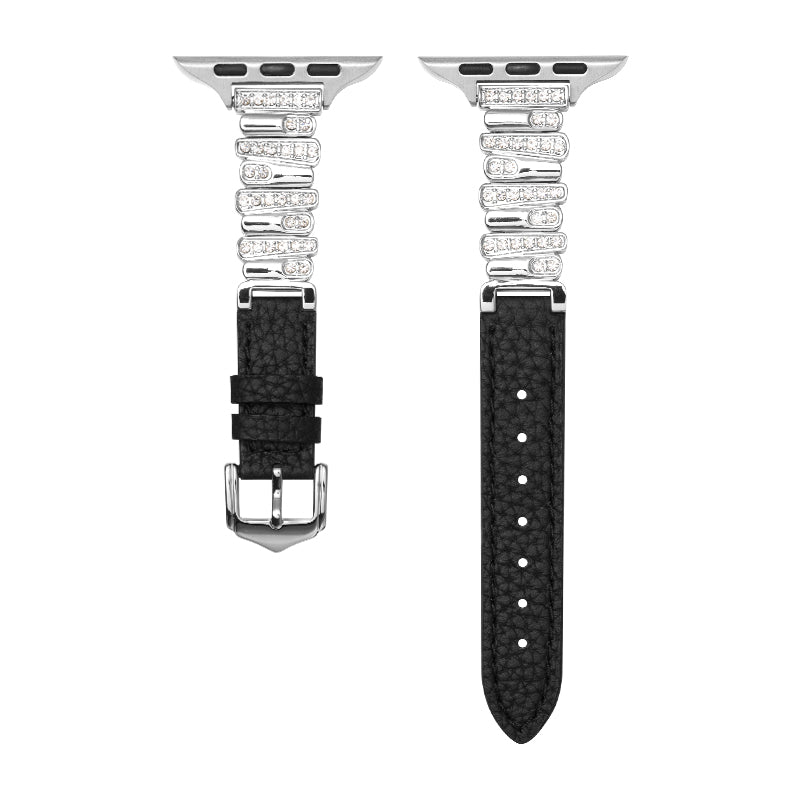 Aurora Crystal Leather Apple Watch Strap