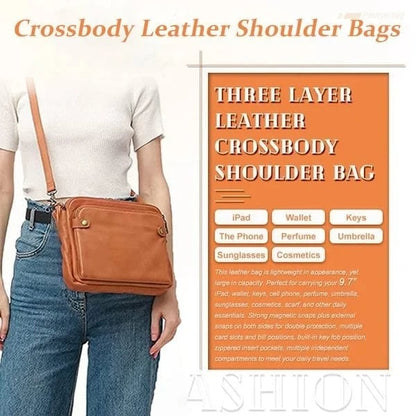 🔥LAST DAY 49% OFF- Three-Layer Leather Crossbody Shoulder & Clutch Bag
