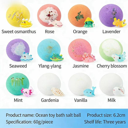 🛁🐣Bath Bombs For Kids – 12 Pack With Surprise Toys Inside