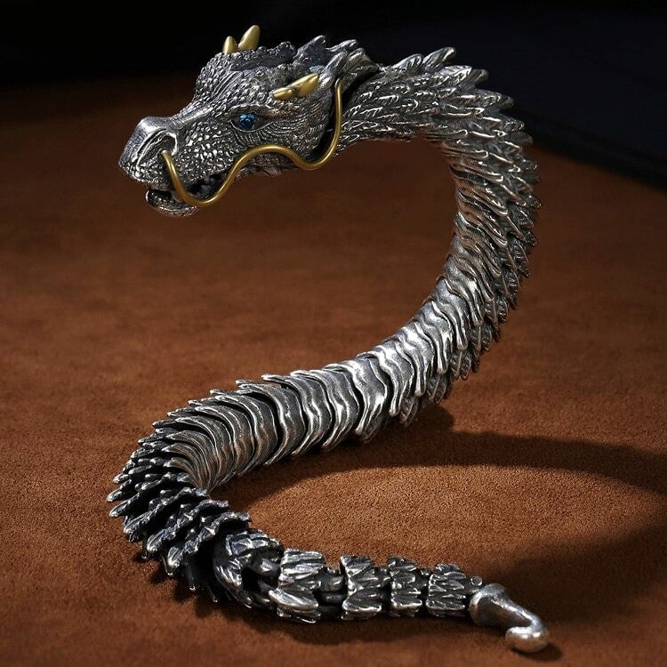⏰HOT 49% OFF -Handmade gold horned dragon bracelet