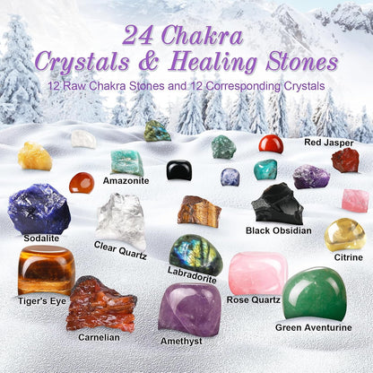 Crystal Advent Calendar 2026 Woman - 24 Day Chakra Stone Set