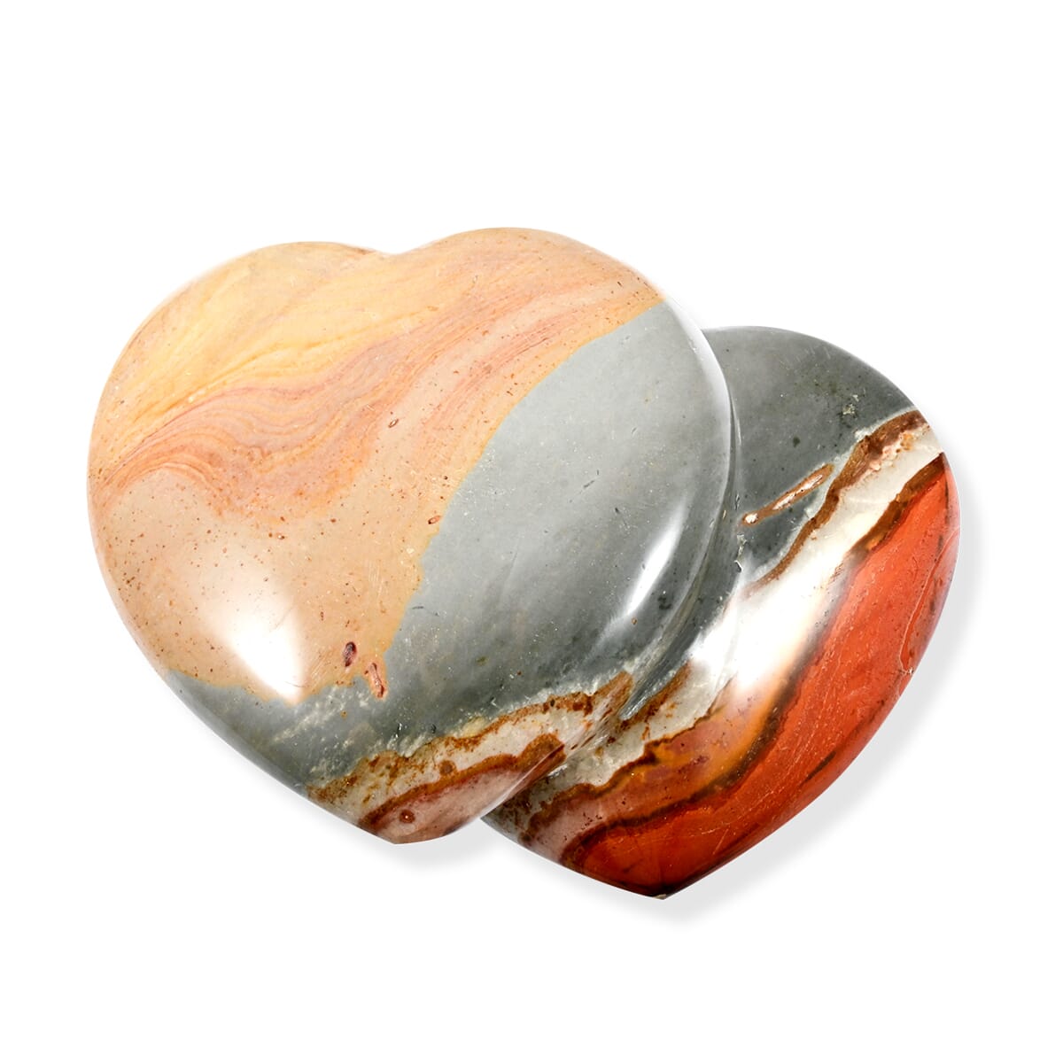 Multi Jasper Double Heart-Add Love and Balance to Your Space