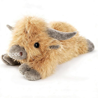 Highland Cow Weighted Stuffed Animals with Unscented Microwavable Heating Pad