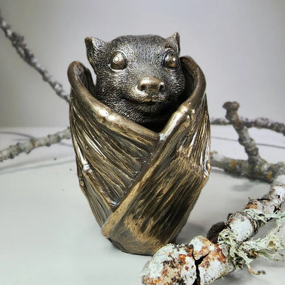 🦇 LAST DAY 49% OFF | Handmade Bronze Bat Jewelry Box – Gothic Trinket Cup & Ring Holder Gift
