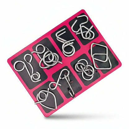 24-Piece Metal Wire Puzzle Set – Brain Teaser IQ Toy