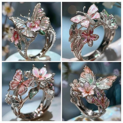 (🔥HOT SALE NOW 49% OFF) - Butterfly Flower Ring