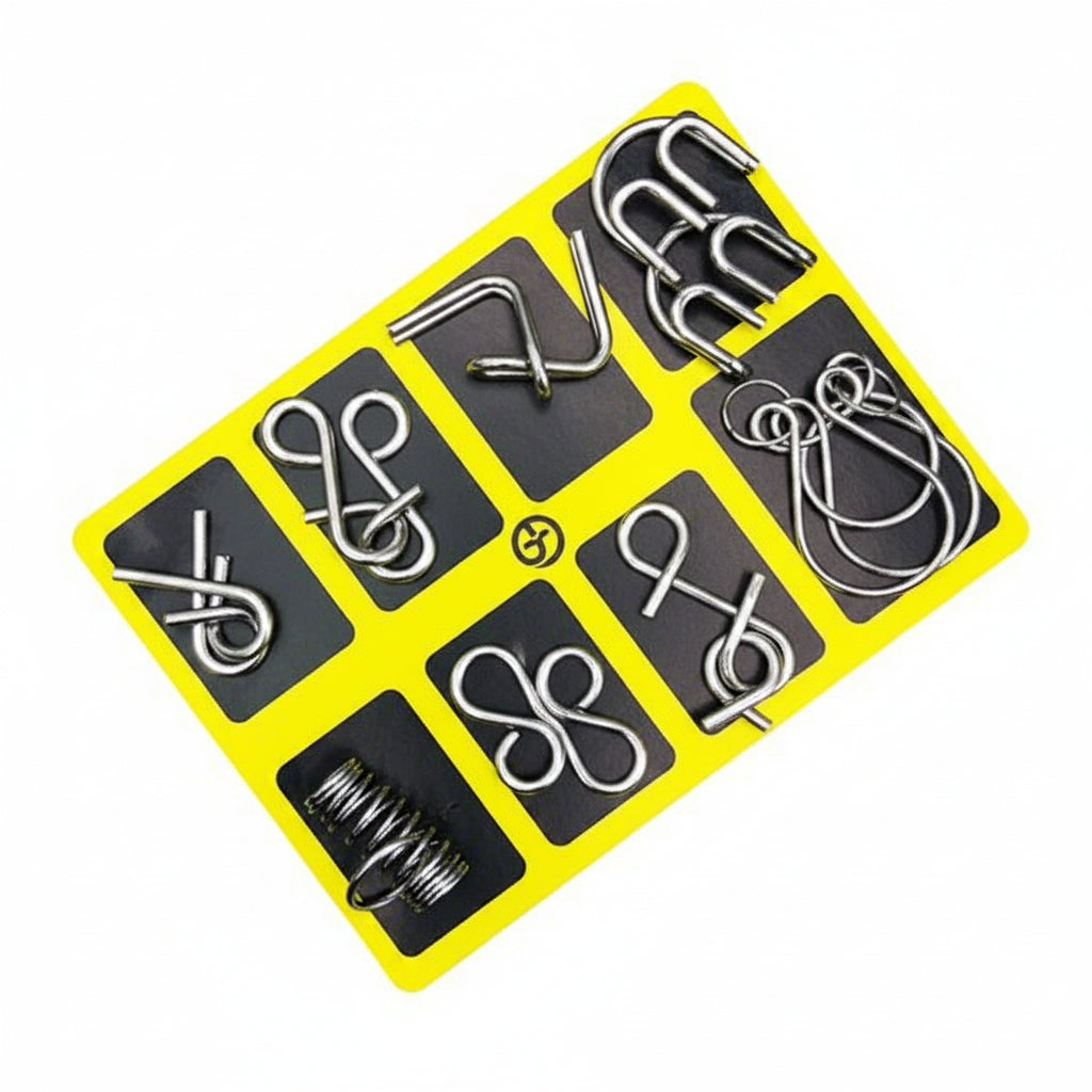 24-Piece Metal Wire Puzzle Set – Brain Teaser IQ Toy