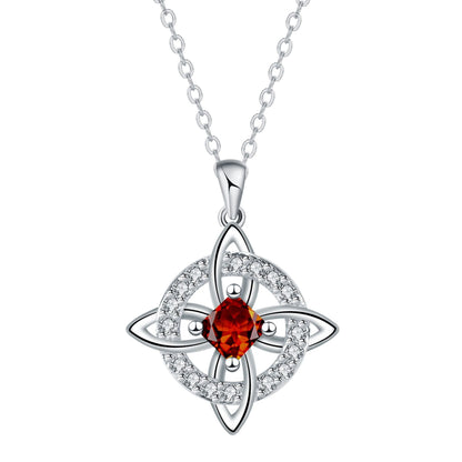 ✨ Mystical Birthstone Witches Knot Necklace – Natural Crystal 🔮💞Protect Your Loved Ones