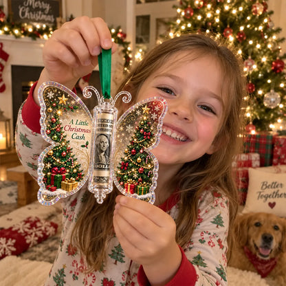 🔥Last few days - Buy One, Get One Free -🎄🦋 Christmas Cash Gift Butterfly Ornament – Holiday Money Holder Keepsake 💵✨