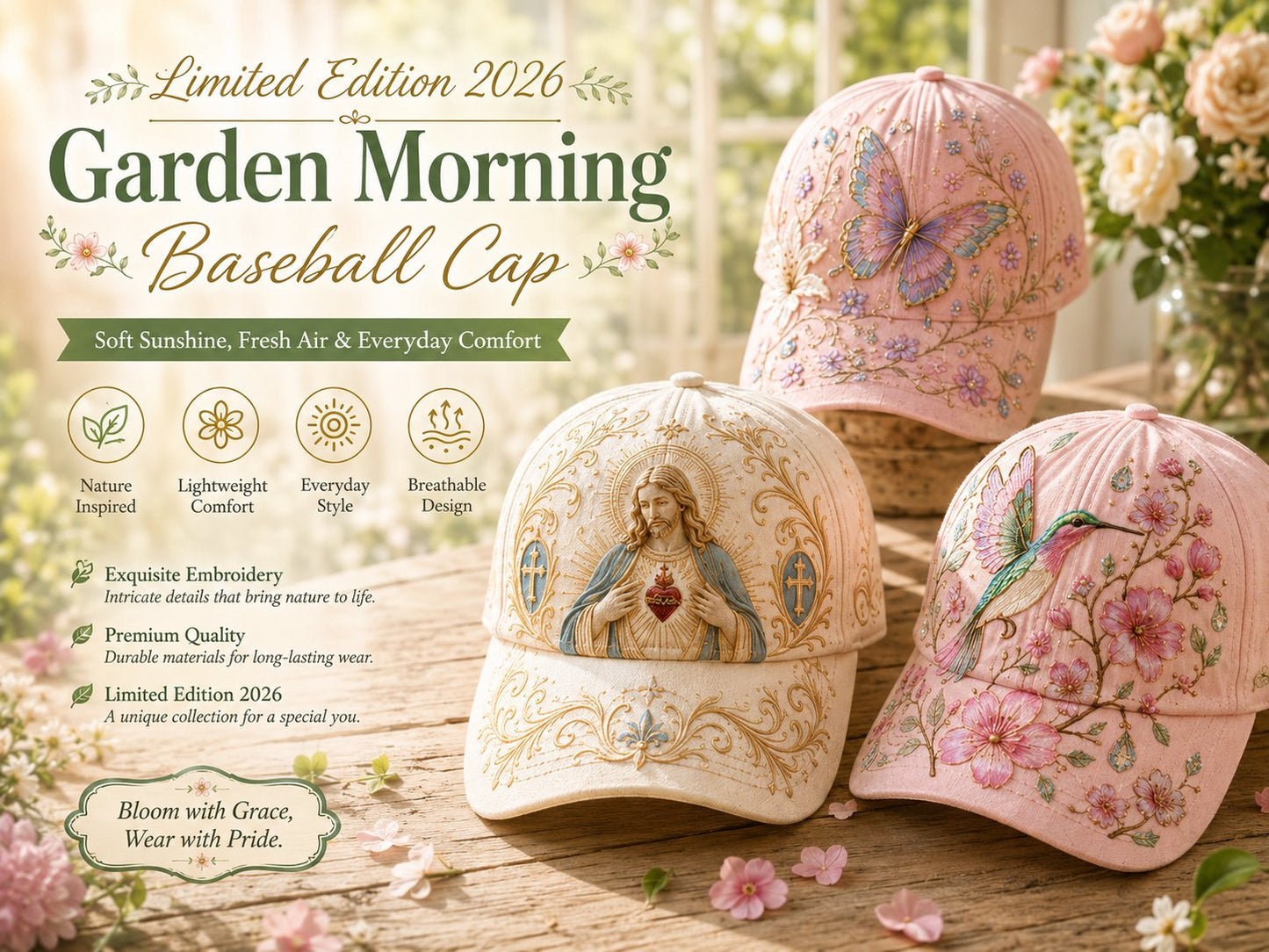 🔥Last Day 49% OFF 🌸🌿 Garden Morning Cap