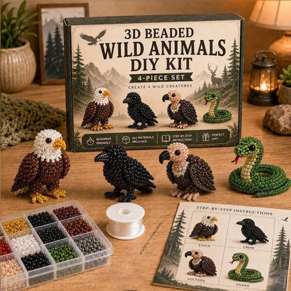 🧵✨ Tiny 3D Beaded Animal DIY Kit