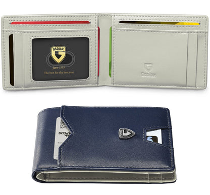Men's Slim Blocking Wallet - Minimalist Carbon Fiber Bifold