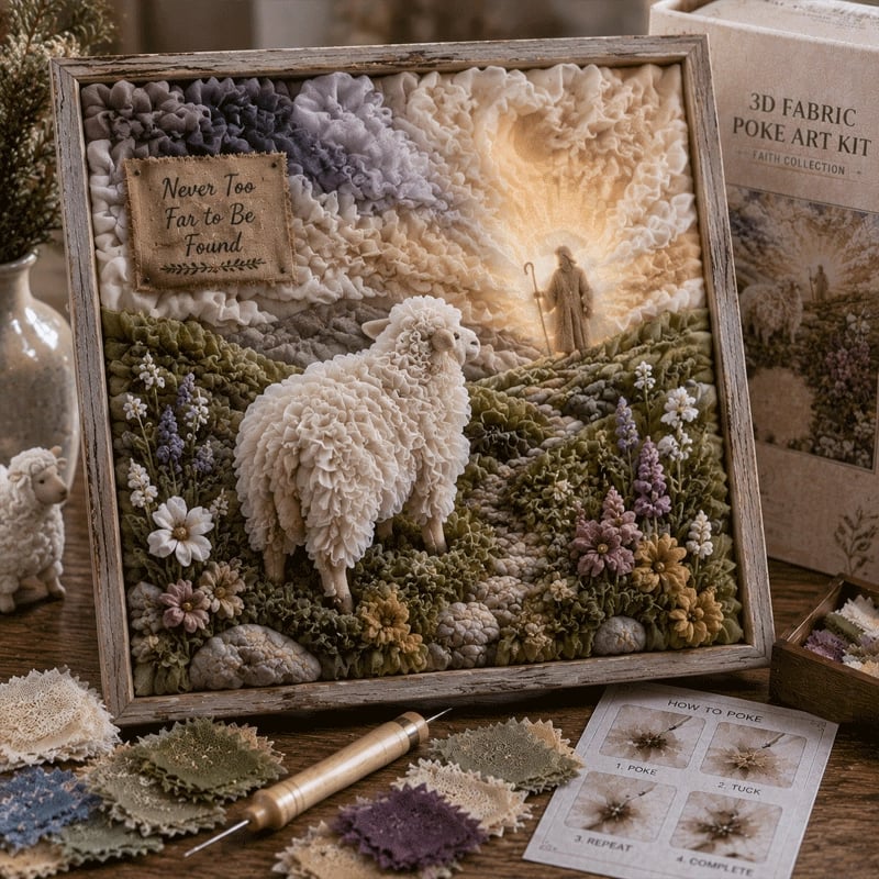 🔥 LAST DAY 49% OFF - ✝️3D Christian Fabric Poke Art Kit(📦Buy 2 Free Shipping)