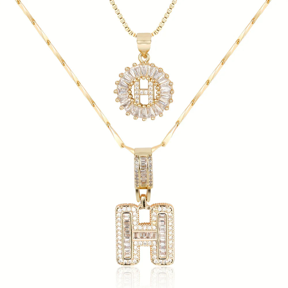 【LAST DAY 48% OFF】2 Pack - Initial Letter Pendant Necklaces