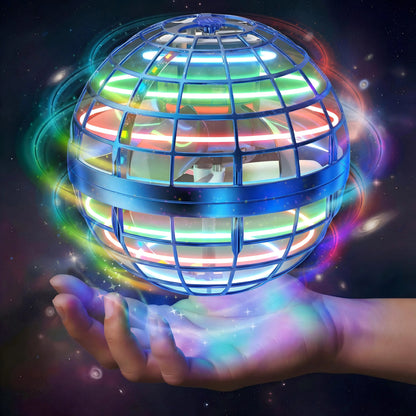 Flying Orb Ball Toy,Cosmic Globe Boomerang Hover Ball Galactic Fidget Spinner, Hand Drone Orbit, Cool Toys Gift for 6 7 8 9 10+ Year Old Boys Girls Teens Outdoor Toys spinning levitating galaxy anti-gravity boomerang ball LED Light Control