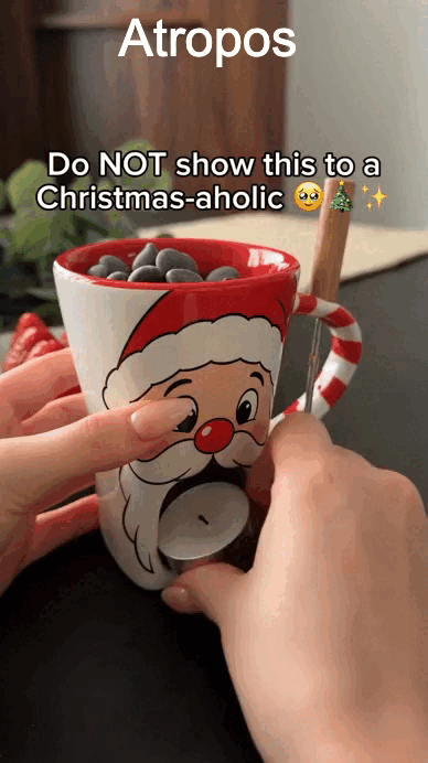 Santa Claus Candle Holder Mug