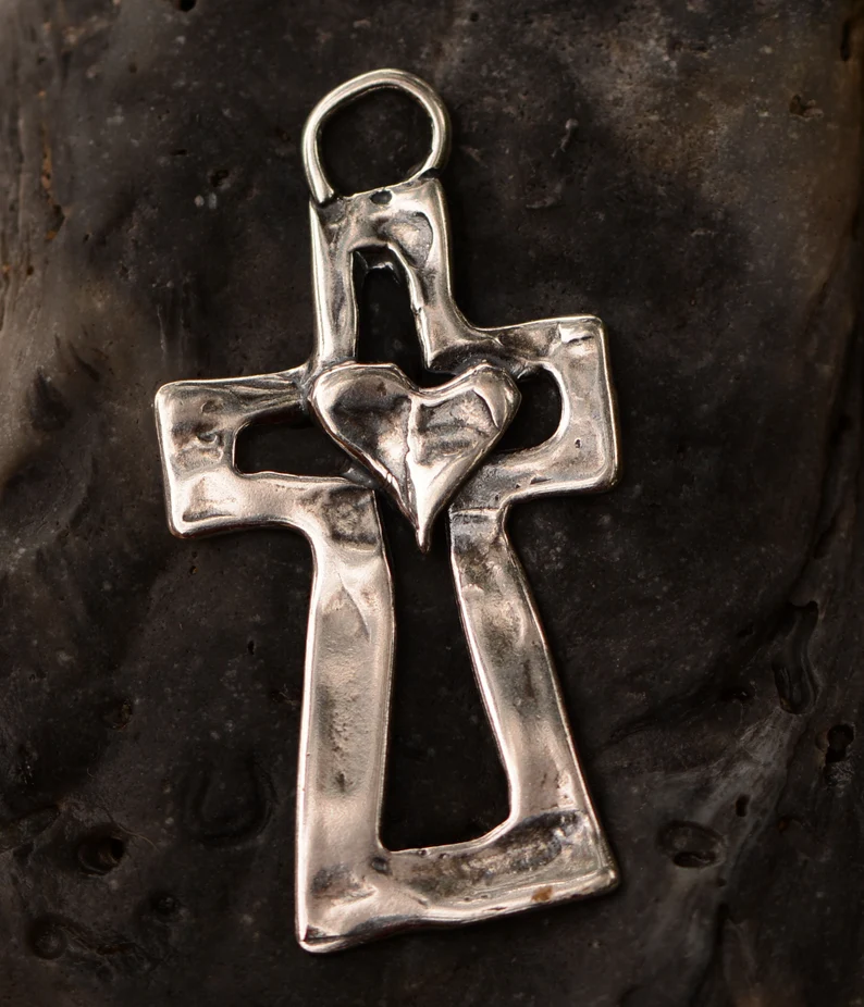 ✝️100% Handmade Silver Cross Healing Heart(Chad Smith Handmade®) - BUY 7 GET EXTRA 25% OFF