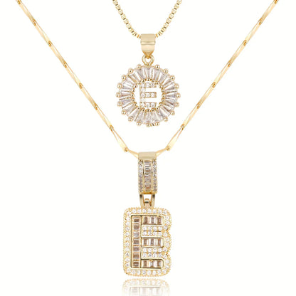 【LAST DAY 48% OFF】2 Pack - Initial Letter Pendant Necklaces