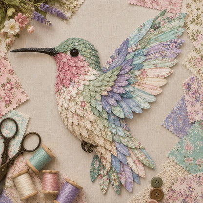 ✨ 3D Patchwork Bird DIY Craft Kit – Create a Layered Fabric Bird Worth Displaying 🐦💕Beginner Friendly