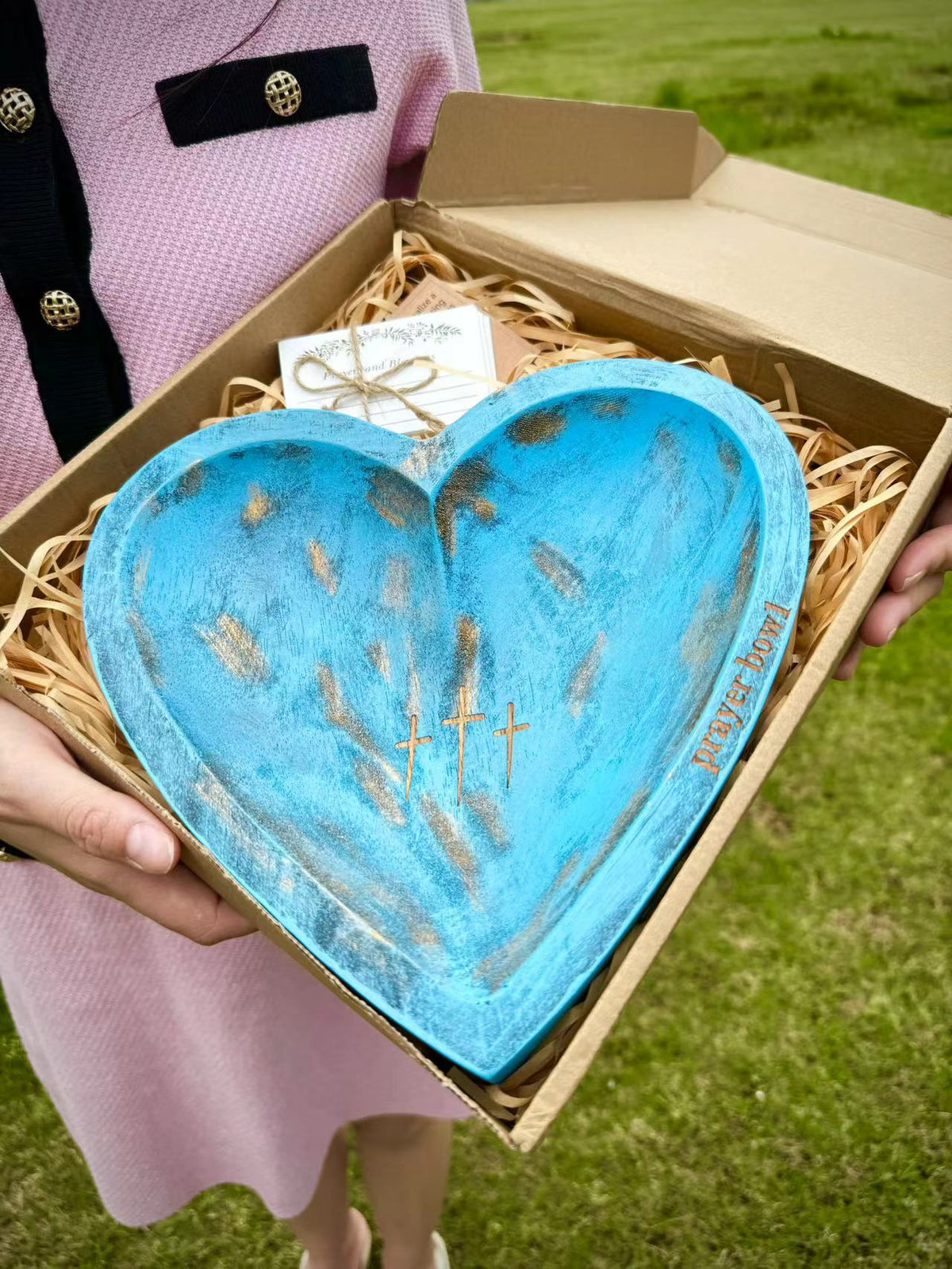 🎁Mother's Day Sale- New Heart Prayer Bowl Modern Cross religious gifts