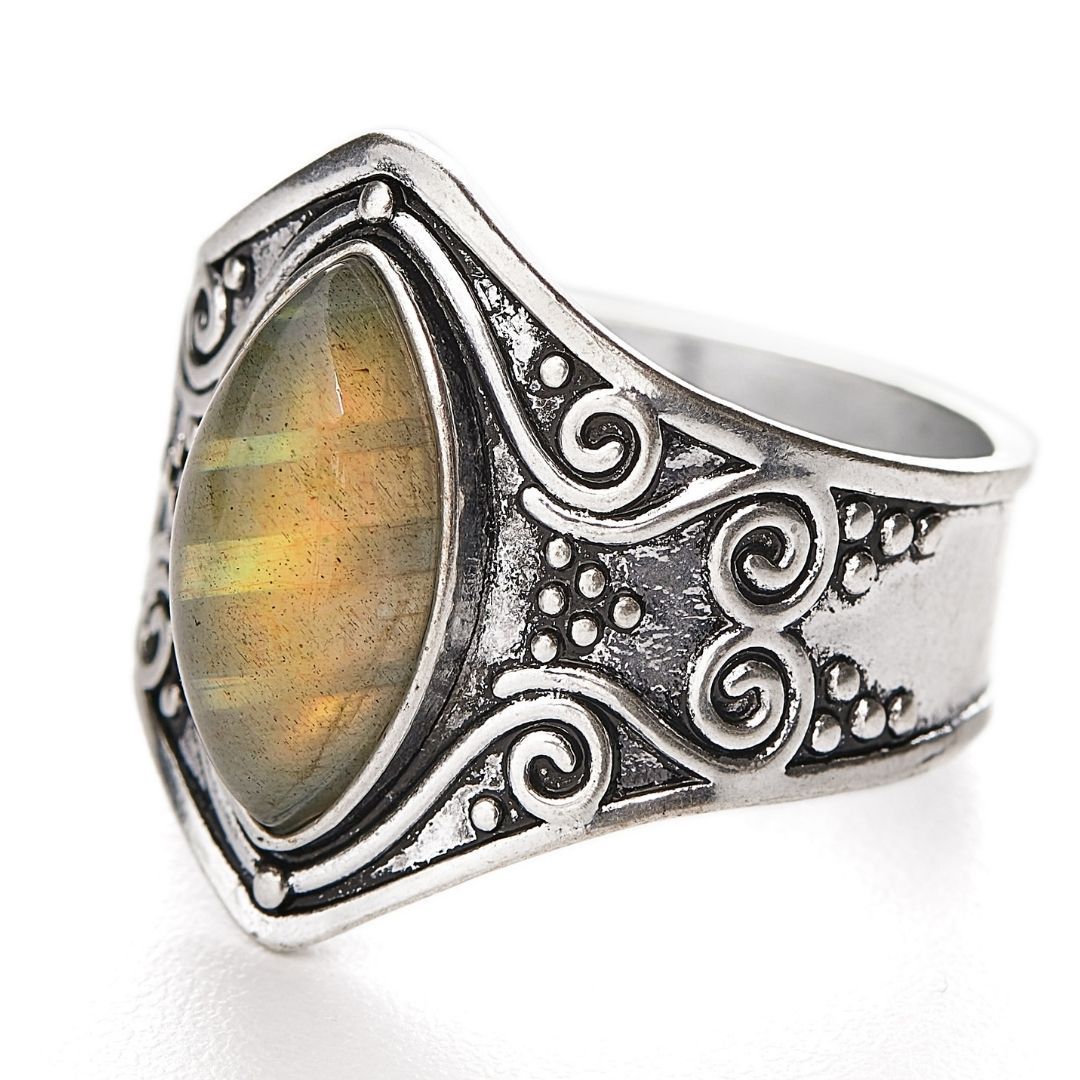 Natural Moonstone 'Full Moon' Ring
