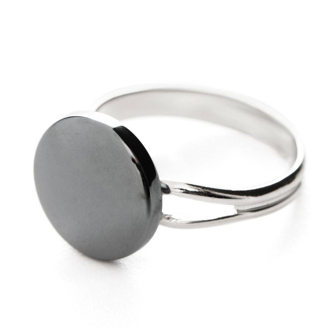Adjustable Hematite Crystal Ring