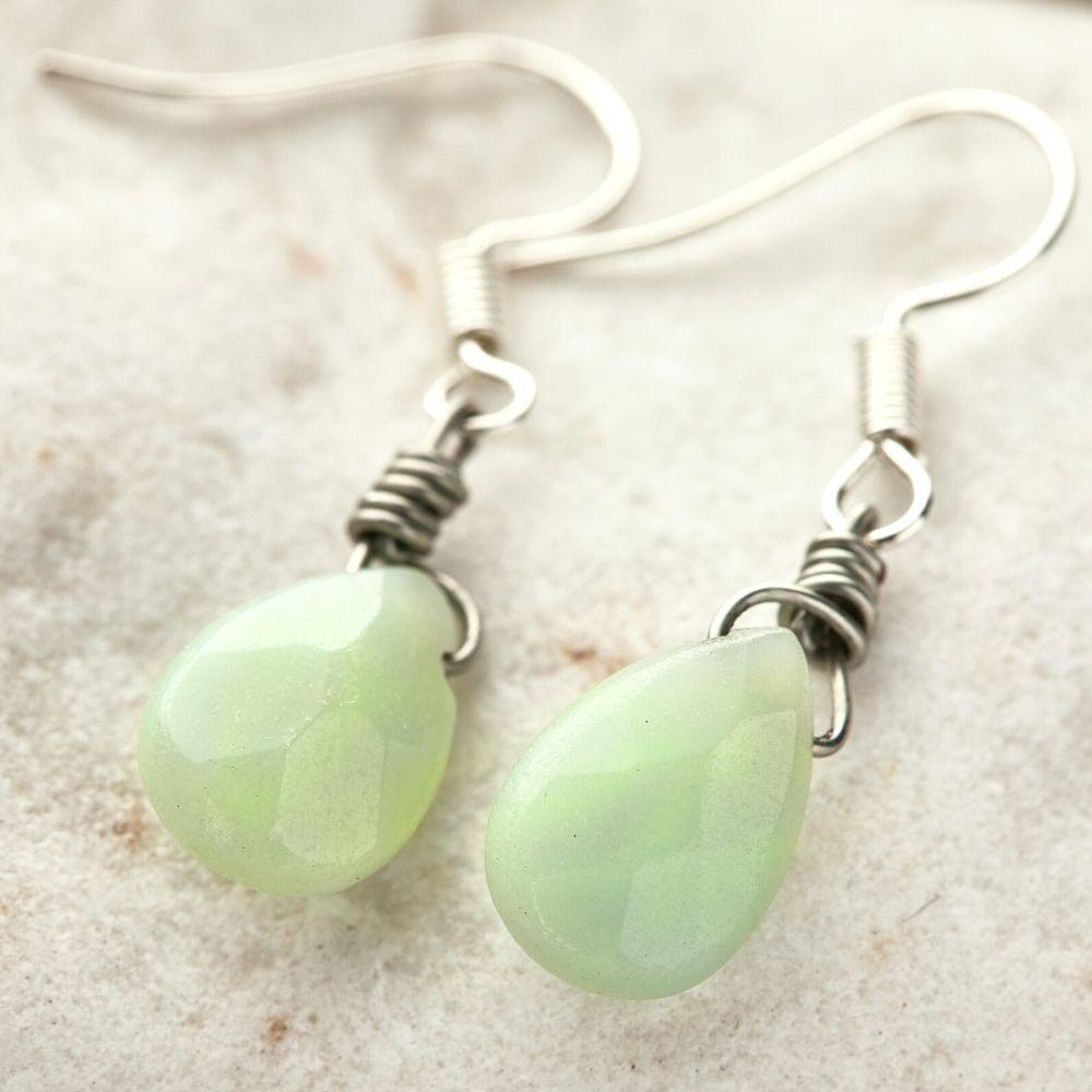 Amazonite Teardrop Earrings