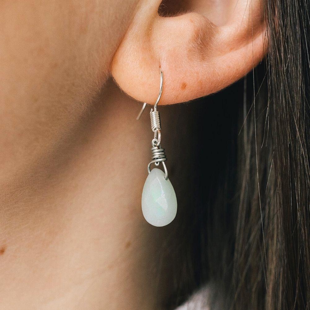 Amazonite Teardrop Earrings