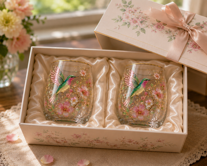 🌸Limited Edition 2026 Hummingbird Morning Bliss Glass Cup☕