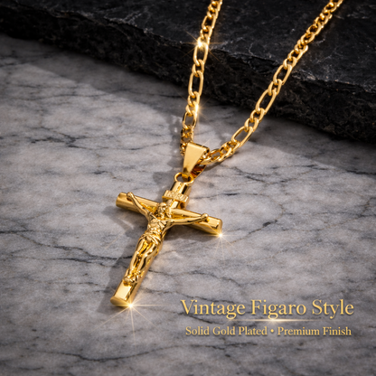 14K Gold-Plated Crucifix Chain