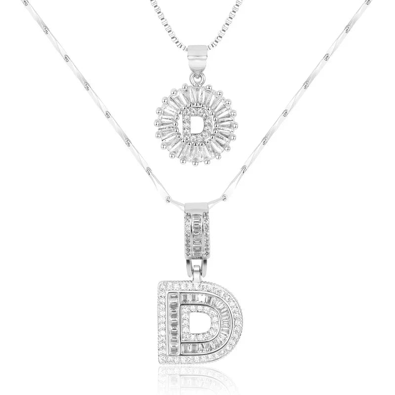 【LAST DAY 48% OFF】2 Pack - Initial Letter Pendant Necklaces