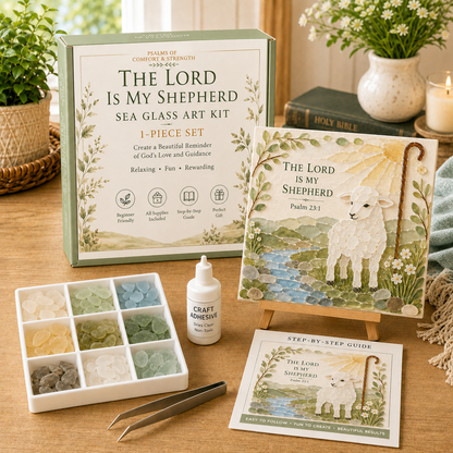 ✝️ Psalms of Comfort & Strength Sea Glass Art Kit 🎁Buy 2 Get 1 FREE — Add Any 3 Pcs To Cart🎉