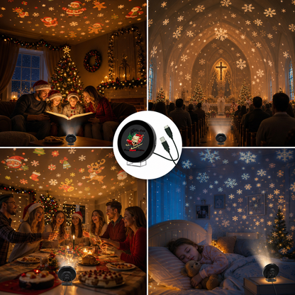 ✨🎄 HD Holiday Projector – Plug-and-Play Multi-Scene Light for Christmas, Halloween & Faith-Themed Decor