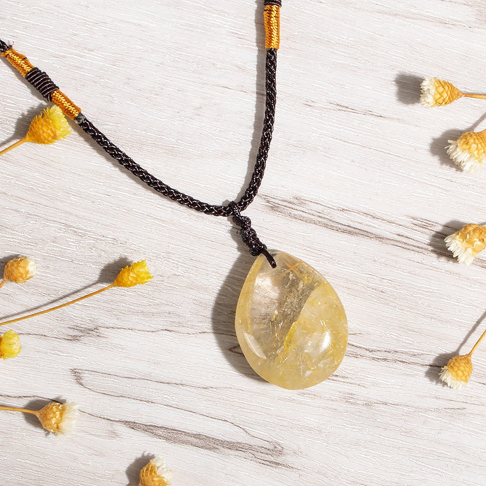 Sun-kissed Citrine Crystal Necklace