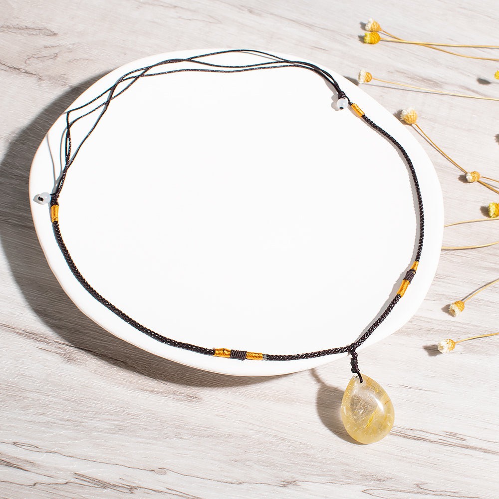 Sun-kissed Citrine Crystal Necklace