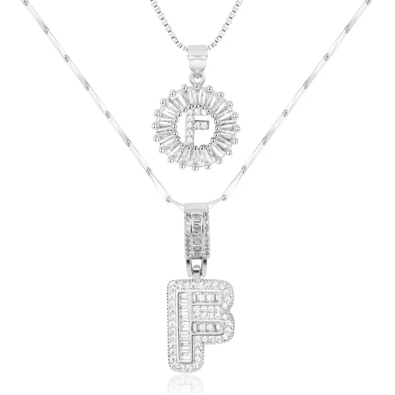 【LAST DAY 48% OFF】2 Pack - Initial Letter Pendant Necklaces