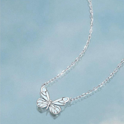 Luminous Dream Blue Butterfly Bracelet and Necklace