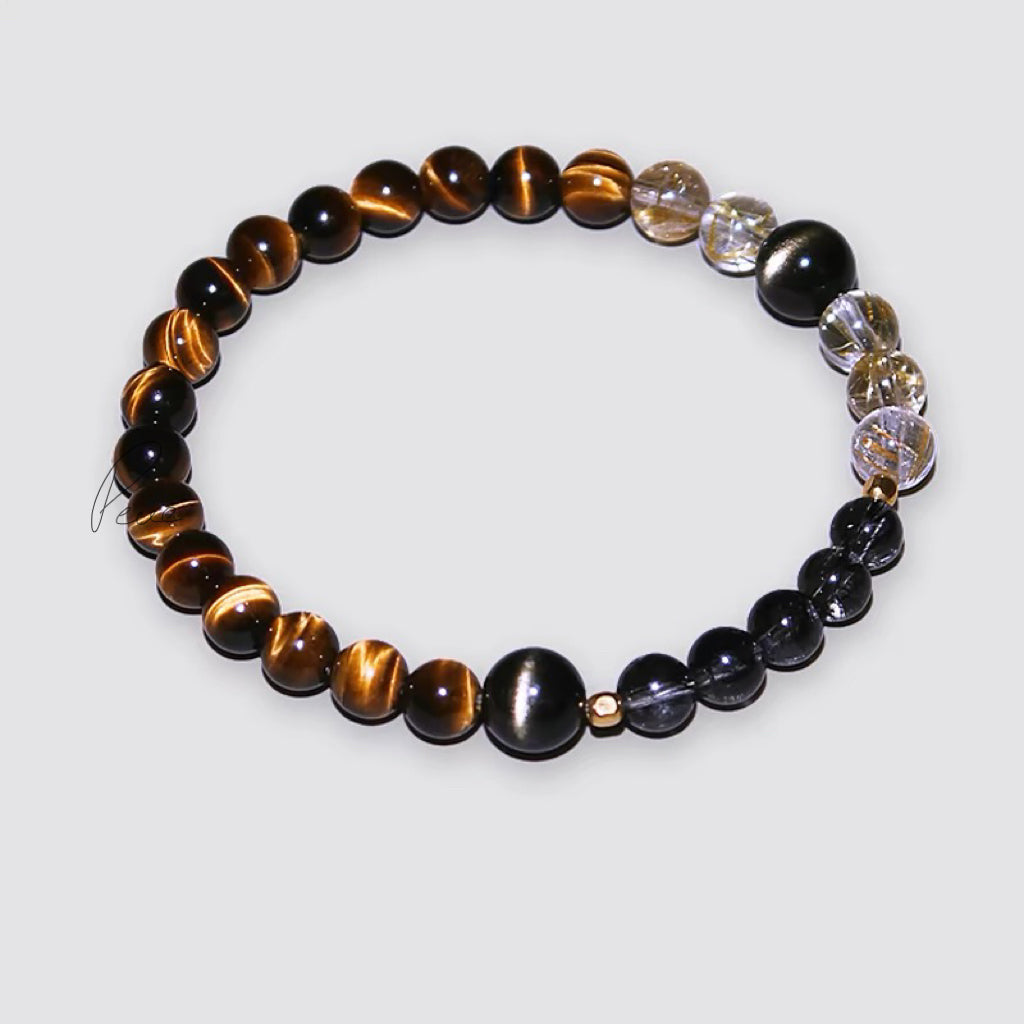 Tashi S Tiger Eye & White Rutilated Quartz