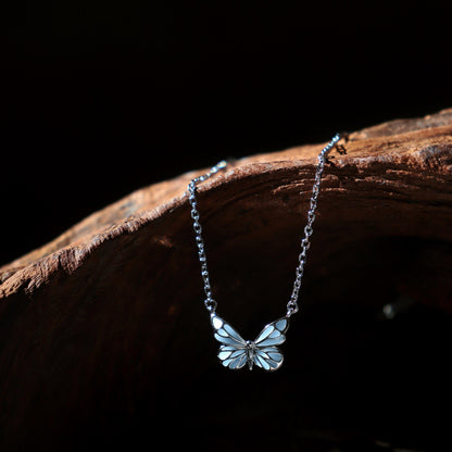 Luminous Dream Blue Butterfly Bracelet and Necklace