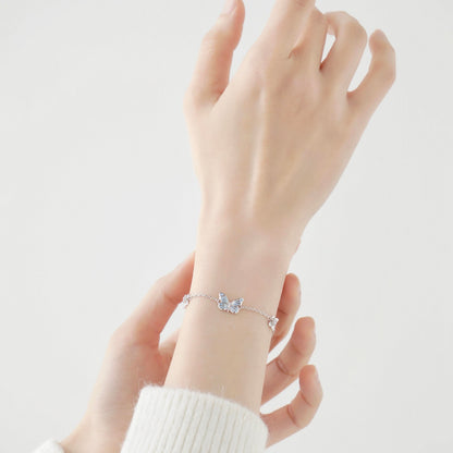 Luminous Dream Blue Butterfly Bracelet and Necklace