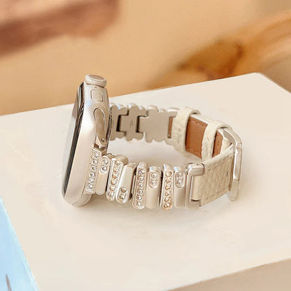 Aurora Crystal Leather Apple Watch Strap