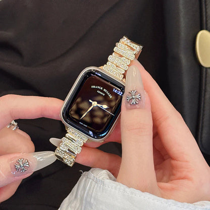 Aurora Crystal Leather Apple Watch Strap
