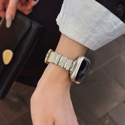Aurora Crystal Leather Apple Watch Strap