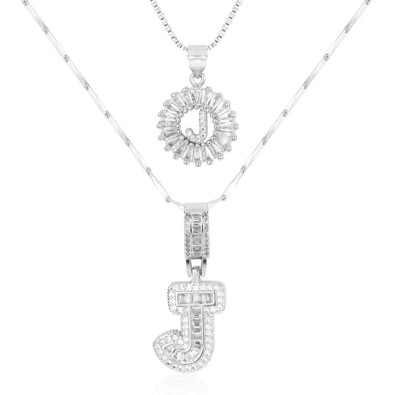 【LAST DAY 48% OFF】2 Pack - Initial Letter Pendant Necklaces