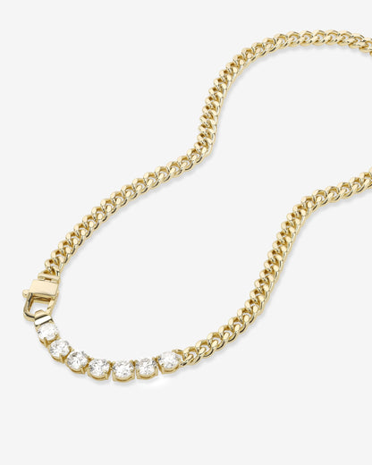 Love Diamonds Necklace 6.8mm - Gold|White Diamondettes