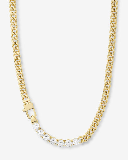 Love Diamonds Necklace 6.8mm - Gold|White Diamondettes