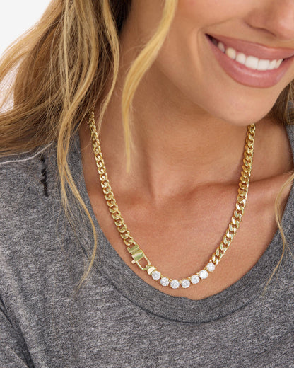 Love Diamonds Necklace 6.8mm - Gold|White Diamondettes
